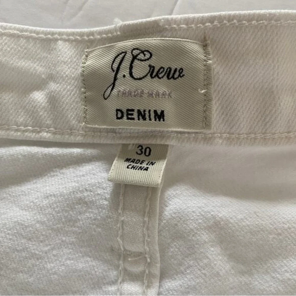 J. Crew Denim Shorts Womens 30 White High‎ Rise Button Fly Raw Hem Cut Off
